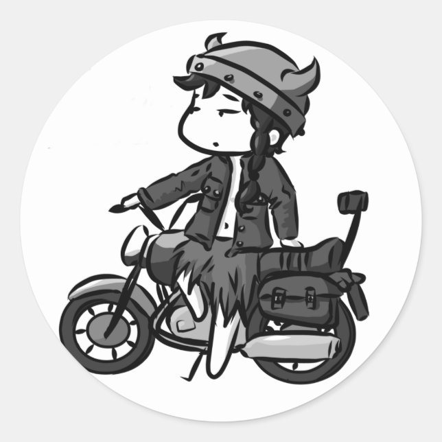 Super Cool Viking Classic Round Sticker (Front)