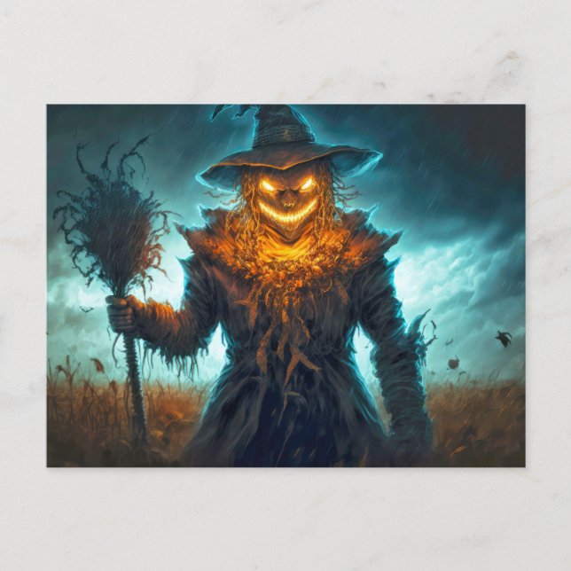 Super Creepy Scarecrow Postcard (Front)