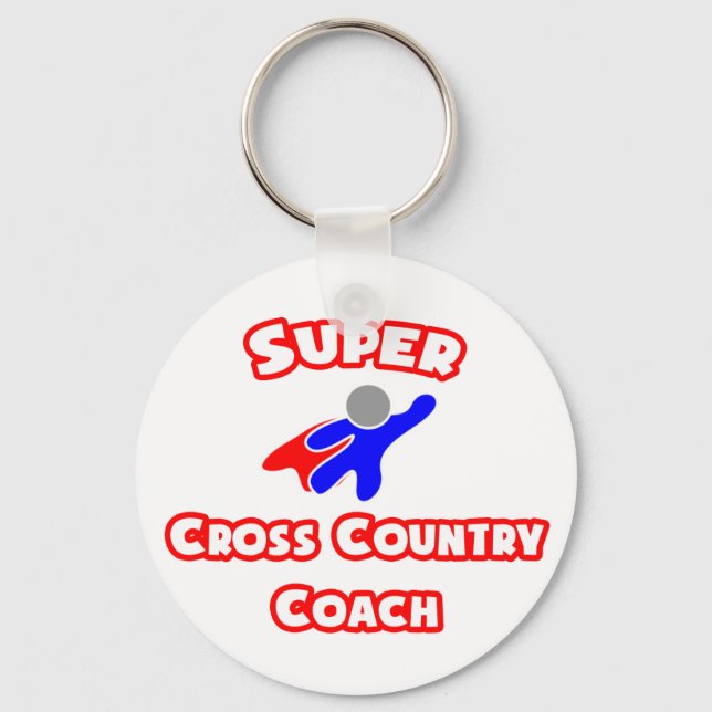 Super Cross Country Coach Keychain (Front)