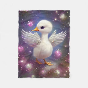 Super Cute Baby Swan Graphic  Fleece Blanket
