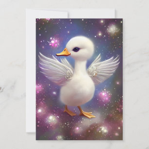 Super Cute Baby Swan Graphic  Holiday Card
