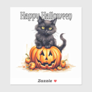Super Cute Black Kitty Cat   Happy Halloween