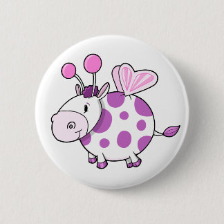 Super Cute Butterfly Fairy Cow Button