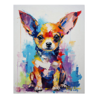 Super Cute Chihuahua Dog Puppy 001 - Xeno Lucilfer Poster