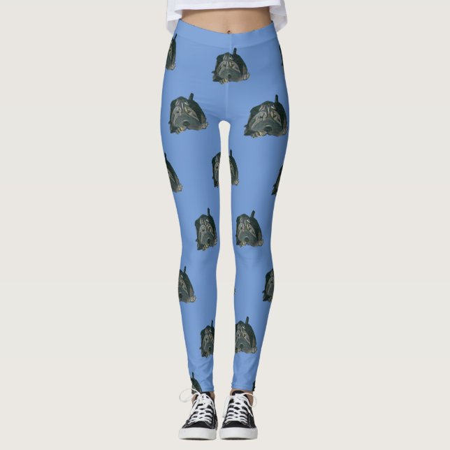 Super Cute Chinese Shar Pei Leggings (Front)