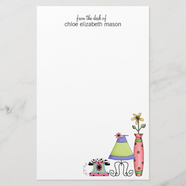 Super Cute Girly Stuff Stationery (Front)