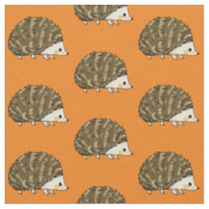 super cute hedgehog fabric