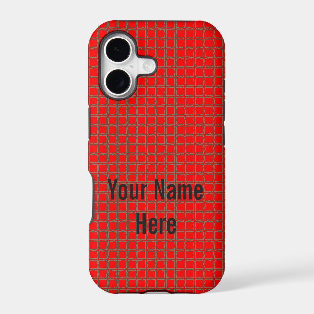 Super Cute Hot Red Pattern Personalized (Back)