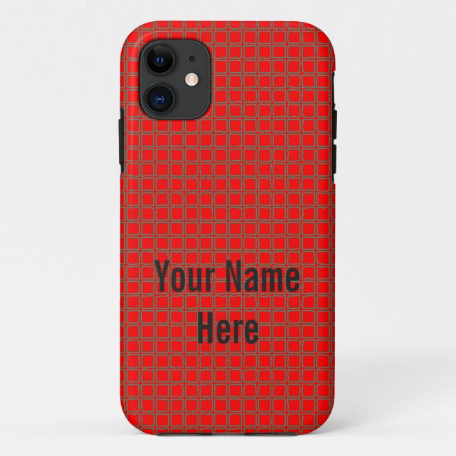 Super Cute Hot Red Pattern Personalized Case-Mate iPhone Case (Back)