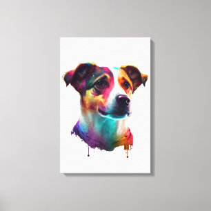 Super cute Jack Russel on premium screen Canvas Print