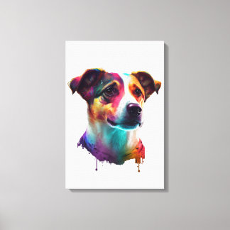 Super cute Jack Russel on premium screen Canvas Print
