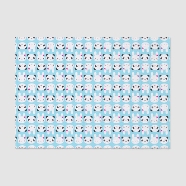 Super Cute Kawaii Bunny and Panda Tissue Paper (Front)