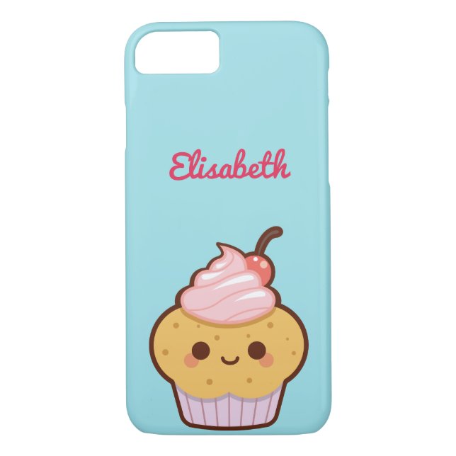 Super cute kawaii sweet cupcake monogram Case-Mate iPhone case (Back)