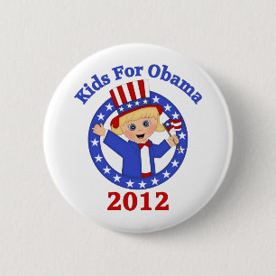 Super Cute Kids For Obama Tees and Gifts 2 Inch Round Button