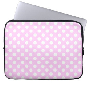 Super Cute Laptop Sleeve Pink with Polka Dots