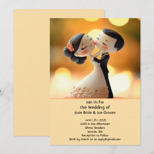 Super cute love wedding invitation
