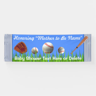 Super Cute Personalize Baseball Baby Shower Banner