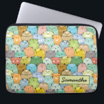 Super Cute Personalized Cat Laptop Sleeve<br><div class="desc">Cute Personalized Cat Laptop Sleeve - This adorable laptop sleeve with a multi coloured style cat crowd will be a sure fire hit with your cat loving friends. We have to let the cat out of the bag on this one because this personalized laptop sleeve is just an absolutely "puurrrfect"...</div>
