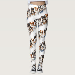 Super Cute Pockets Full of Puppies Leggings