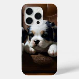 Super Cute Puppies on the Couch 1 iPhone 15 Pro Case