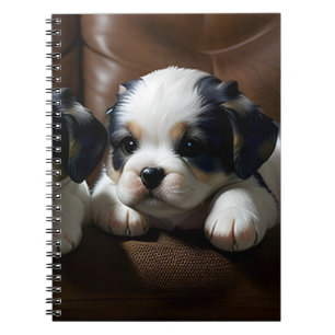 Super Cute Puppies on the Couch 1 Notebook