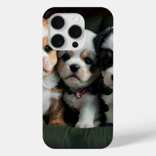 Super Cute Puppies on the Couch 2 iPhone 15 Pro Case