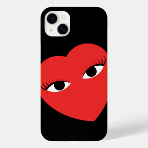Super Cute Red Heart with Eyes Case-Mate iPhone 14 Plus Case