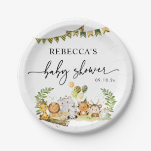 Super Cute Safari Jungle Party Baby Shower Paper Plate