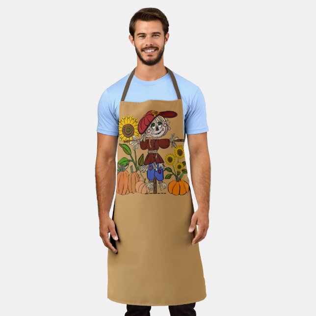 Super Cute Scarecrow Apron (Worn)