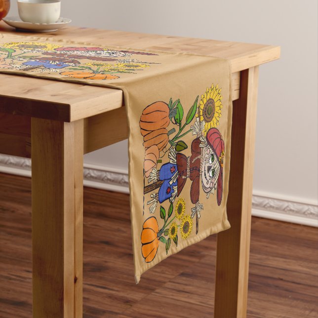 Super Cute Scarecrow Table Runner Table Cover (In Situ)