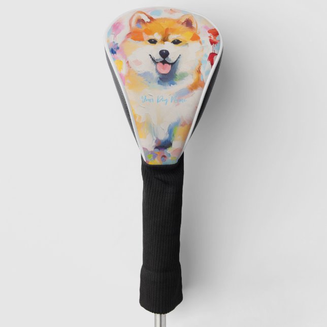 Super Cute Shiba Inu Dog Puppy 001 - Xeno Lucilfer Golf Head Cover (Front)