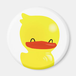 Super Cute Smiling and Cheerful Ducky Magnet Round