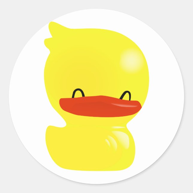 Super Cute Smiling and Cheerful Ducky Sticker (Front)