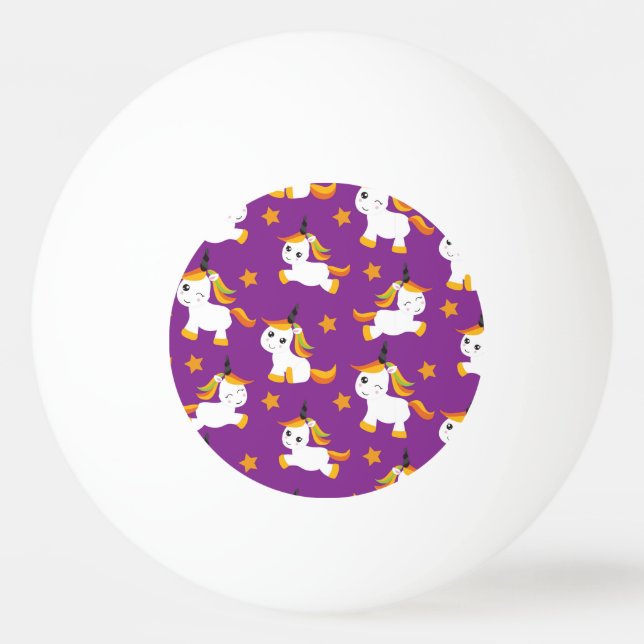 Super Cute Unicorns Ping Pong Ball (Front)