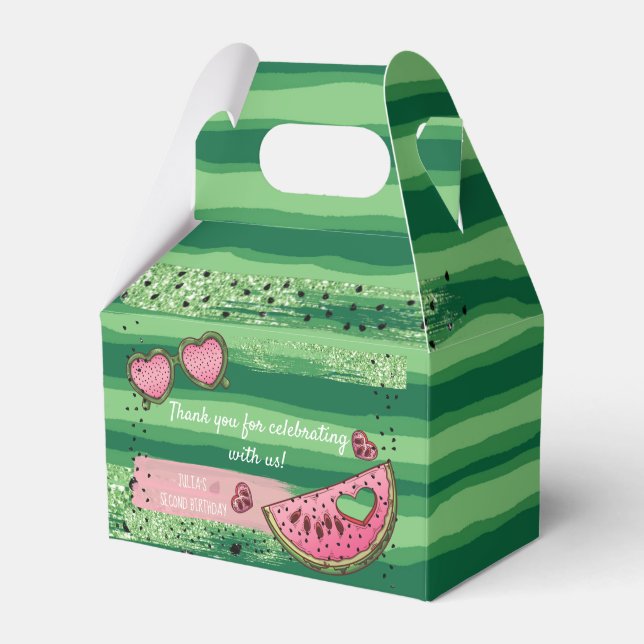 Super Cute Watermelon Party Favor Box (Front Side)