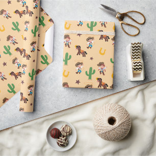 Super Cute Western Wrapping Paper