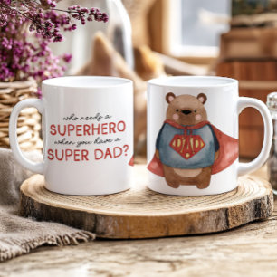 Super Dad Bear Mug – Father's Day Gift from Kids
