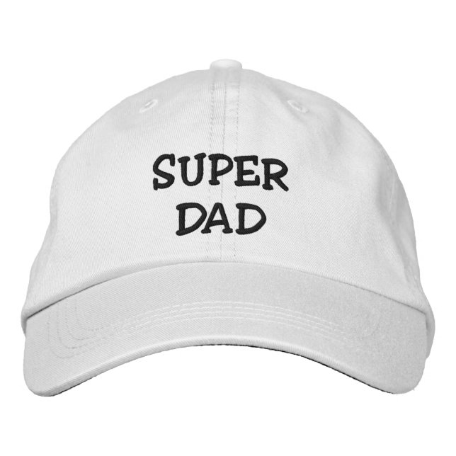 Super Dad Cap, Father's Day Gift,  Embroidered Hat (Front)
