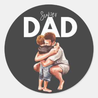 Super Dad Classic Round Sticker