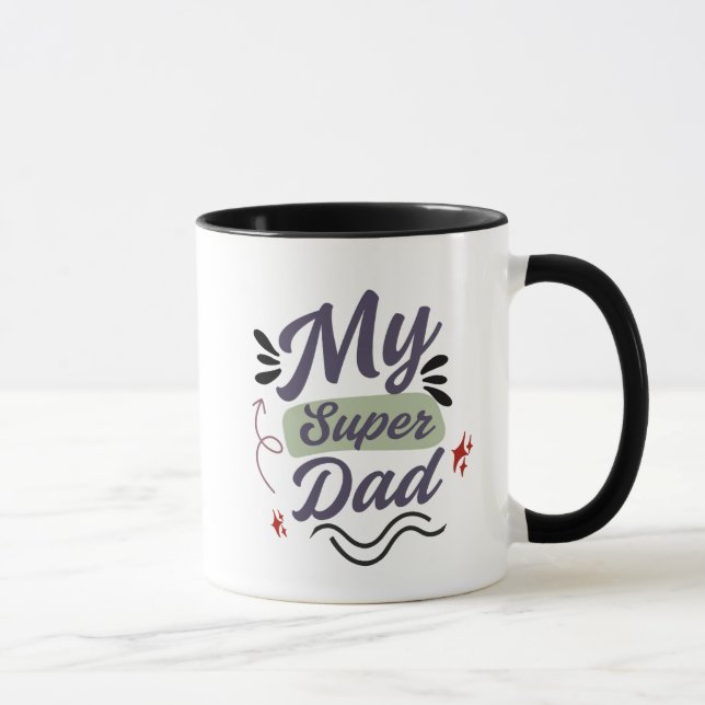 Super Dad Coffee Mug – Hero Dad Gift Idea (Right)