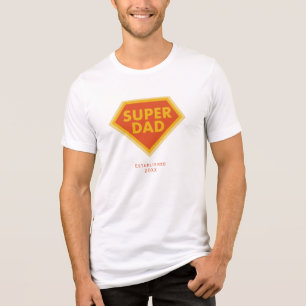 Super Dad custom year  Tri-Blend Shirt