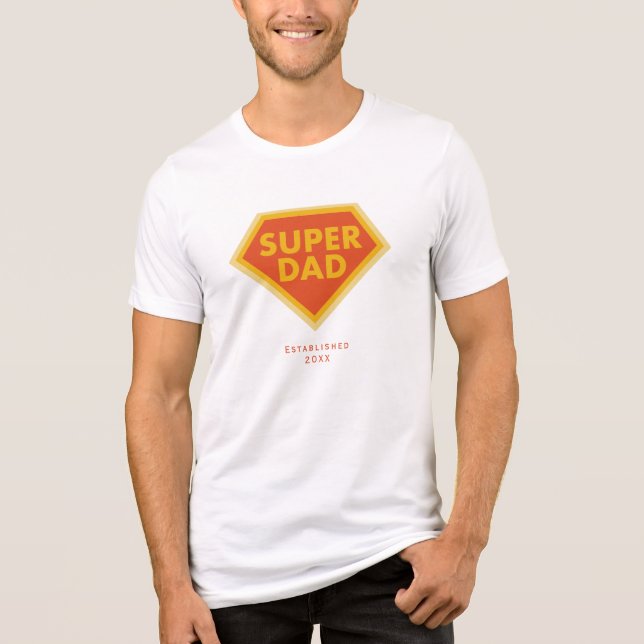 Super Dad custom year  Tri-Blend Shirt (Front)