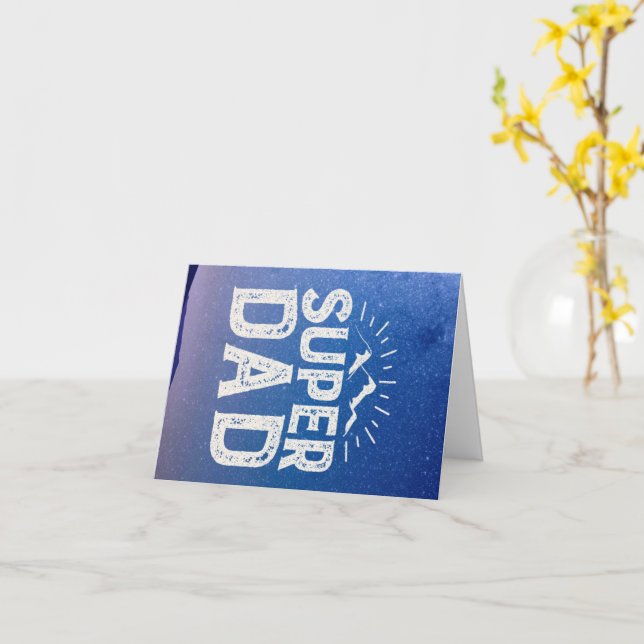 Super Dad Father's Day Card (Yellow Flower)