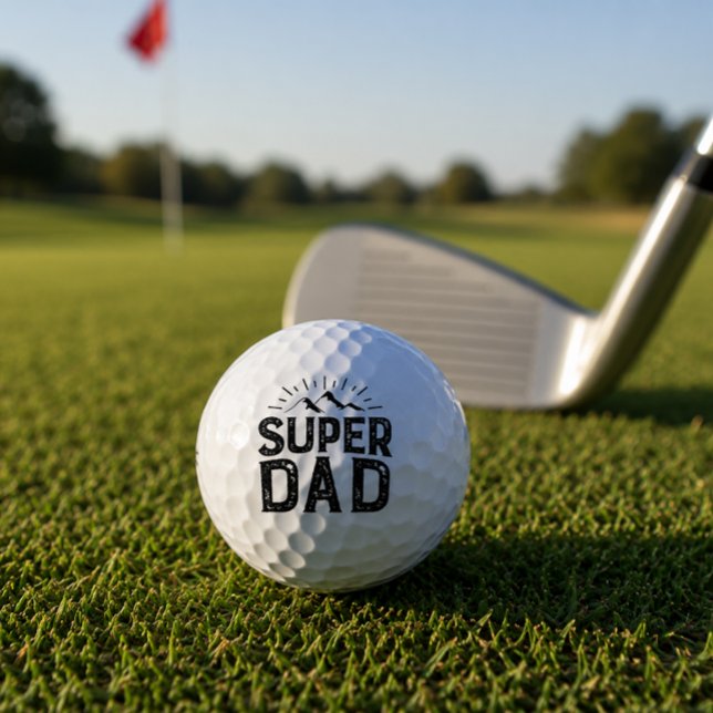 'Super Dad' Father's Day, Fun Birthday Gift Golf Balls (Creator Uploaded)