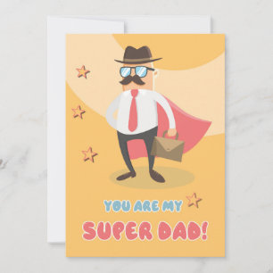 Super Dad Flat Greeting Card
