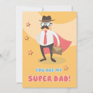 Super Dad Flat Greeting Card