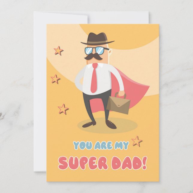 Super Dad Flat Greeting Card (Front)