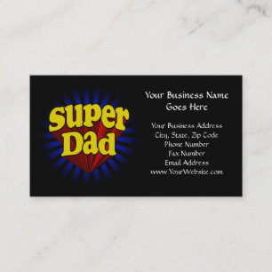 Super Dad, Fresh Red/Yellow/Blue Fathers Day Calling Card
