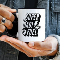 Super Dad Fuel Superhero Fun Comic Monogram Black