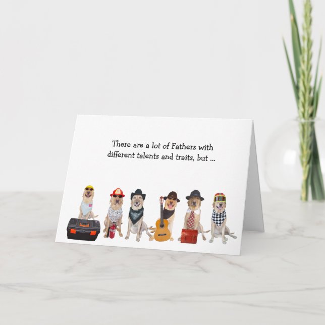 Super Dad Funny Lab/Dog Card (Front)